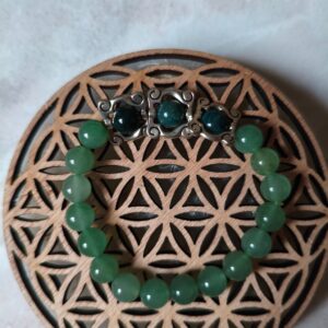 bracelet j'attire la chance aventurine verte 8mm agate verte intermédiaires lithothérapie chance prospérité