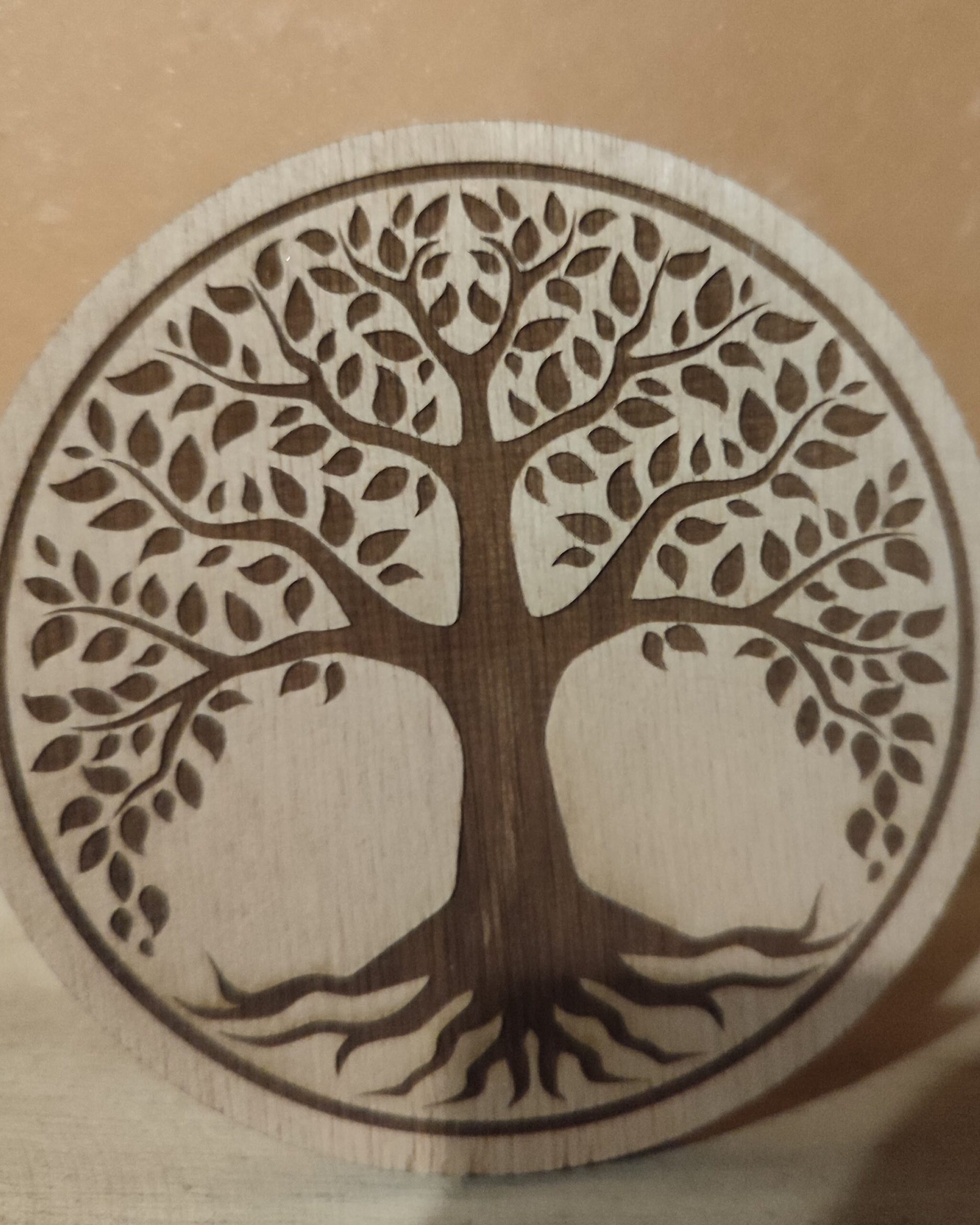 plaque en bois arbre de vie lithotherapie