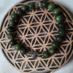 bracelet ma providence jade vert charm yin yang lithothérapie chance protection prospérité