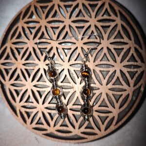 Boucles d'oreilles oeil de tigre protection énergie